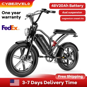 Cybervelo EK11 Fat-Tire Moped E-Bike (48V 20Ah)