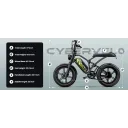 Cybervelo EK11 Fat-Tire Moped E-Bike (48V 20Ah) - Image 11