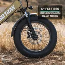 GOTRAX R3 Fat Tire Folding E-Bike (Black) - Image 8