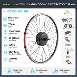 Varstrom 125XVH 750W Geared Hub Motor (700C)