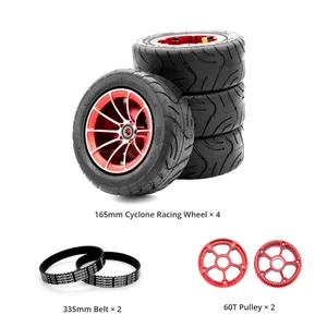 Meepo Cyclone 165s Racing Wheel Set (Red)