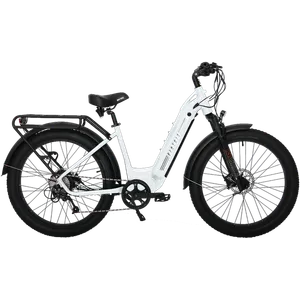 Biktrix Juggernaut Hub Duo Step-Thru 27.5x3 MTB (L 19") (Pearl White)