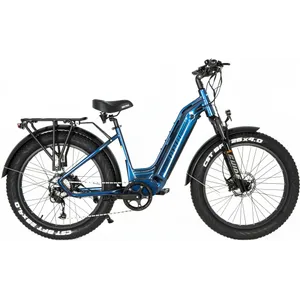 Biktrix Juggernaut Hub Duo Step-Thru 27.5x3 MTB (L 19") (Midnight Blue)