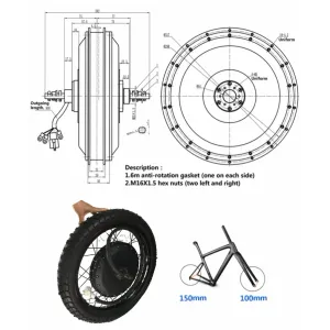 NBPower 72V 8000W QS273 Moto Kit (24")
