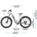 GOTRAX Tundra V2 Fat Tire Step-Over (Gray) - Image 14