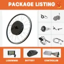 Generic 48V 2000W w/ 20Ah Waterproof Rear Hub Kit 700C - Image 4